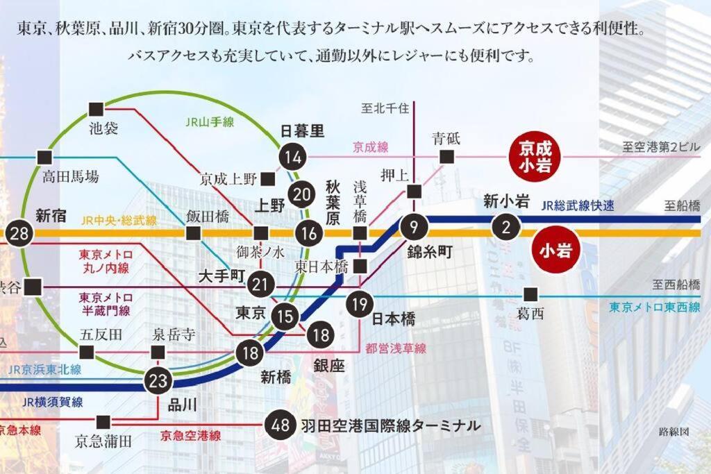 Jinghouse小岩 Direct To Shinjuku/Airport/Close To Station Präfektur Tokio Exterior foto